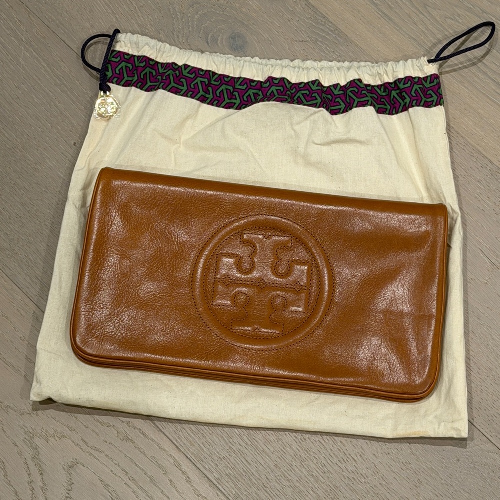Tory Burch Tan Leather Clutch